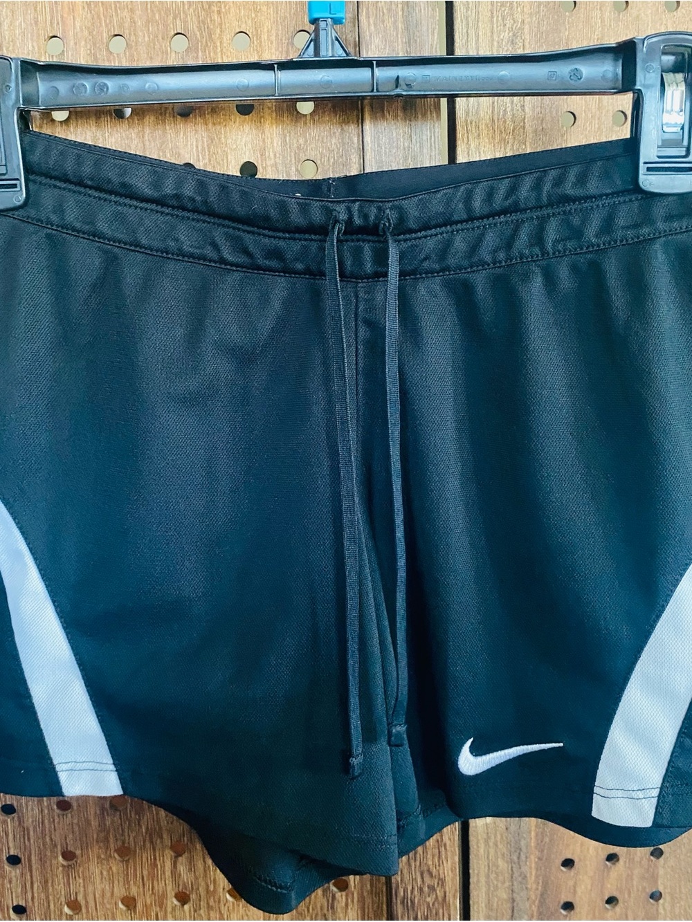 Nike Black Girls Shorts with White Accents Size M 13-inch waist